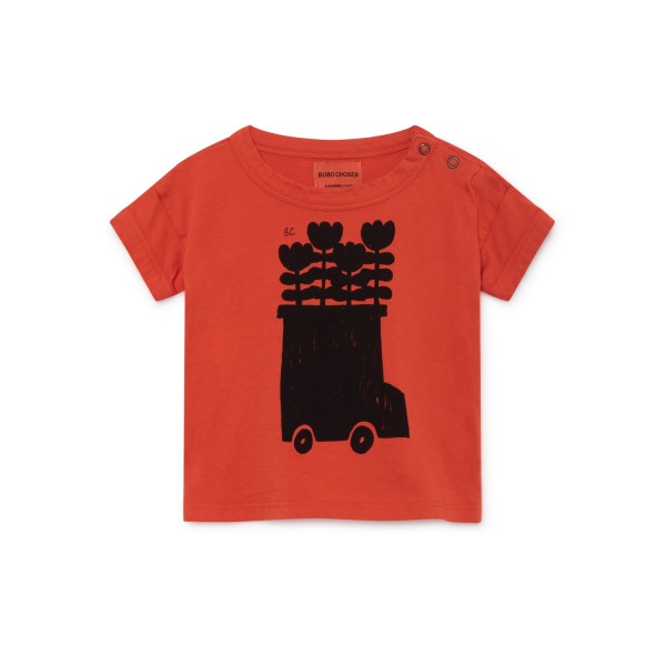 bobo choses baby short sleeve t-shirt - Flower Bus, organic clothes for kids, organic clothes for babies, kiss wear, the meet market, 