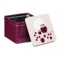 Blafre metallic square box Owl  accessories 