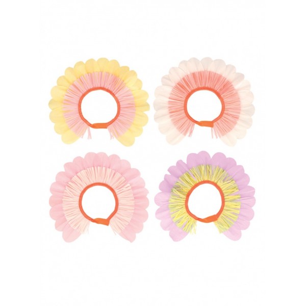 Pastel Flower Paper Bonnets (x 4) accessories 