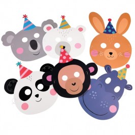 Face Masks Pack of 6 -  Animal 