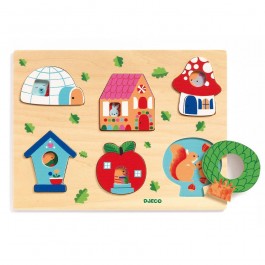 Djeco Wooden puzzles Coucou-house Educational toys