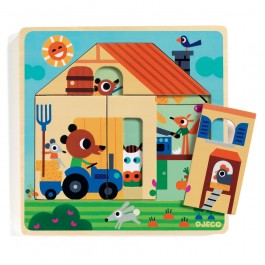 Djeco 3 layers wooden puzzles Chez Gaby