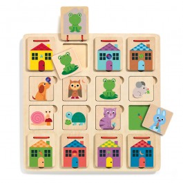 Djeco Wooden puzzle - animals Educational toys