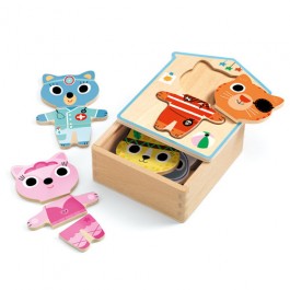 Djeco Wooden Puzzle - Animals Educational toys