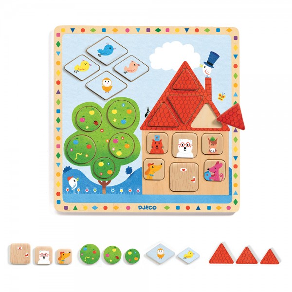 Djeco Educational Wooden Puzzles Ludigeo Educational toys