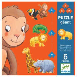 Djeco Puzzle Giant Animals Educational toys