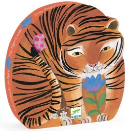 djeco Puzzle - Tiger, djeco toys, djeco puzzle, cow makes moo, kids store, kids, eco friendly, 