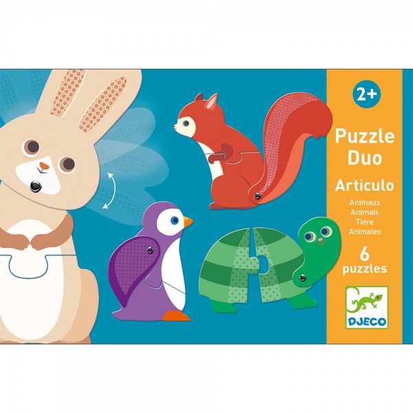 Djeco Educational games - Puzzle duo-trio Articulo Animals Educational toys