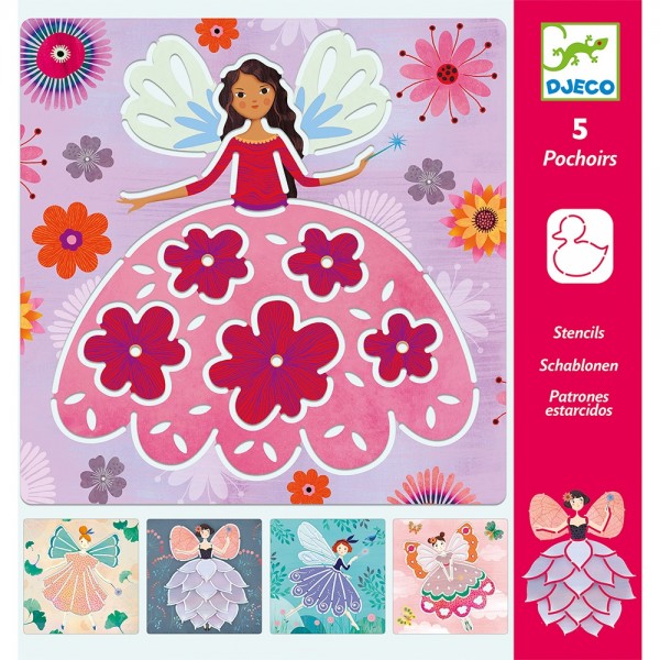 Djeco Small gifts for older ones - Stencils Fairies Educational toys