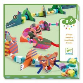 Djeco Design Young children - Threading My animals Educational toys