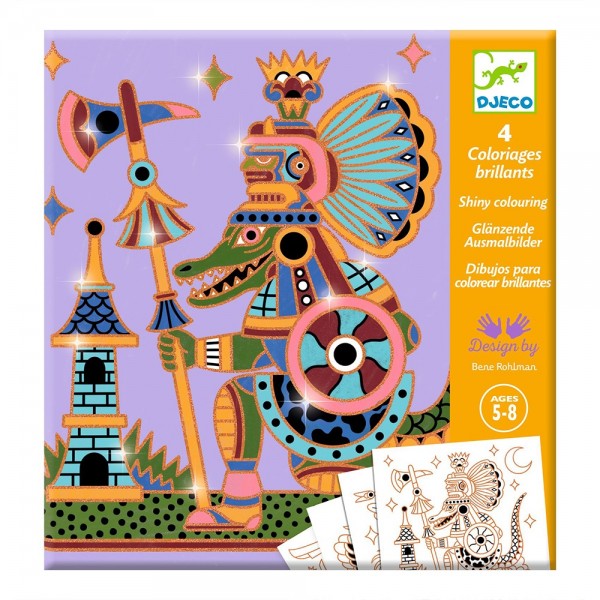 Djeco Art and craft Small gifts for older ones - Colouring surprises Animal warriors Educational toys