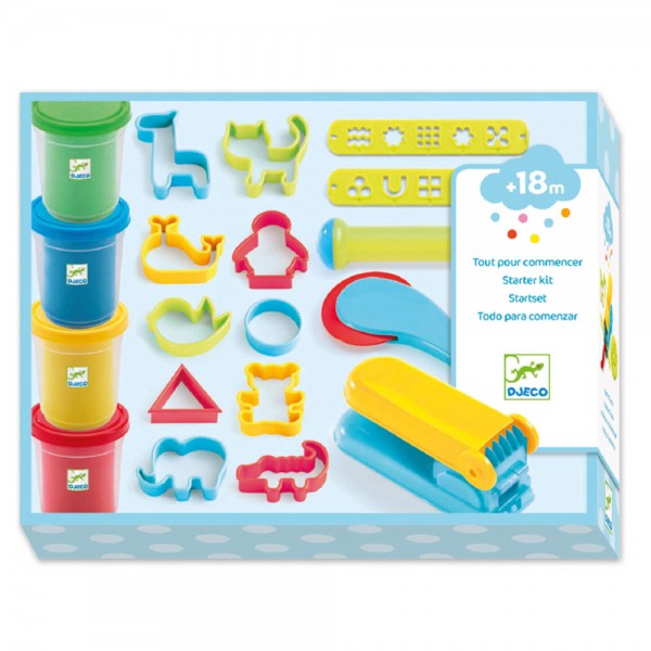 Djeco Introduction to dough 4 tubes / 15 tools Educational toys