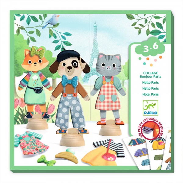 Djeco collage Bonjour Paris Educational toys