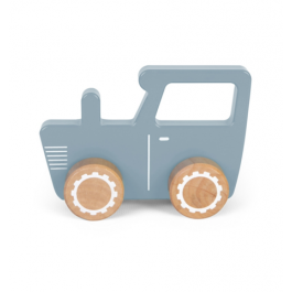 Little Dutch Wooden tractor toy blue