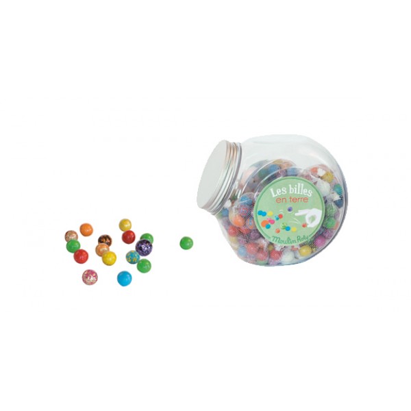 Bag of earthenware marbles – Moulin Roty Educational toys