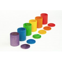 Grapat - 6 cups with lid in colour Educational toys