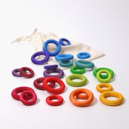 Grimm's Building Rings Rainbow Educational toys