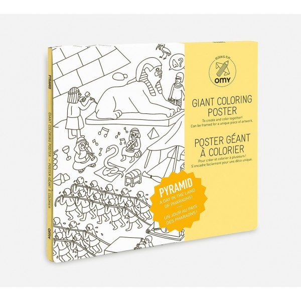 OMY Giant Colouring Poster - Pyramid 