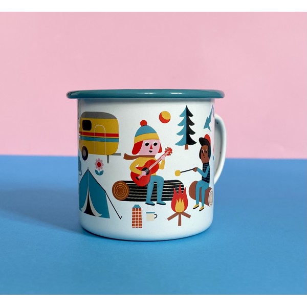 Omm design enamel mug - Campng lover MUM