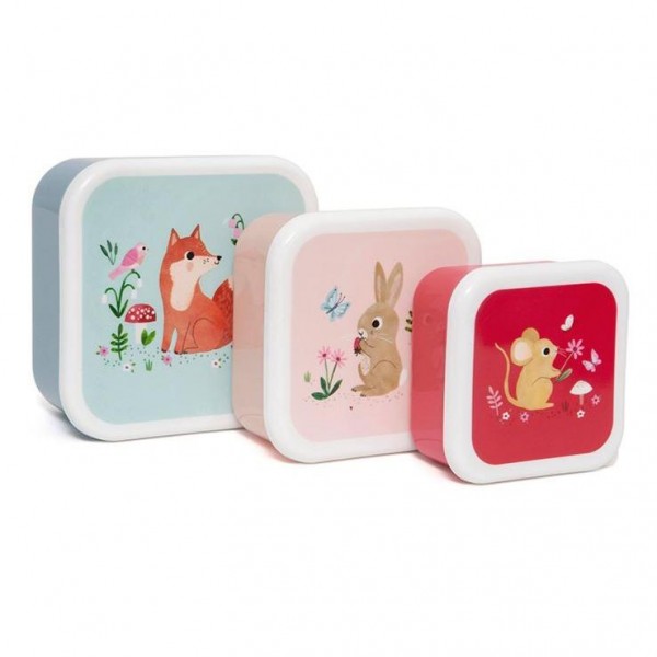 Petit Monkey lunchbox set of 3 - woodland stone blue ΠΑΙΔΙΚΑ ΑΞΕΣΟΥΑΡ