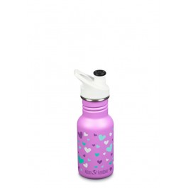 Klean Kanteen Stainless Steel Sippy Kids water Bottle 355 ml - Orchid Hearts accessories 