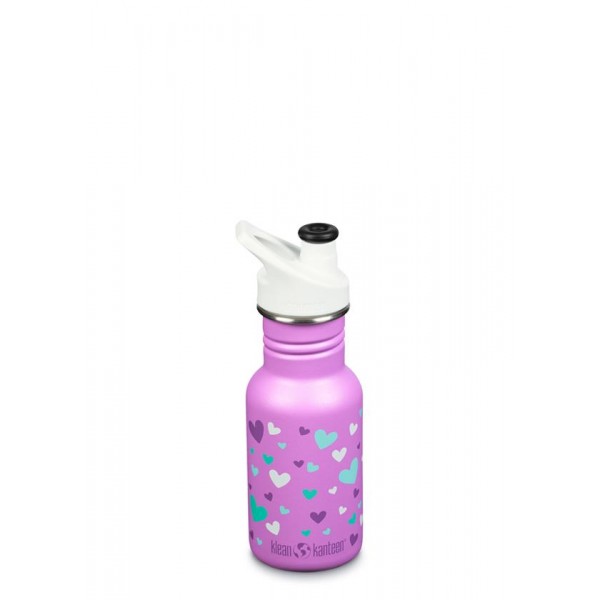 Klean Kanteen Stainless Steel Sippy Kids water Bottle 355 ml - Orchid Hearts accessories 