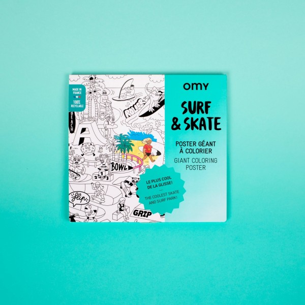 OMY SURF AND SKATE GIANT POSTER Educational toys