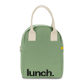 Fluf Zipper Lunch Bag - ‘Lunch’ Moss accessories 