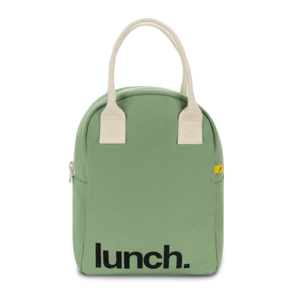 Fluf Zipper Lunch Bag - ‘Lunch’ Moss accessories 