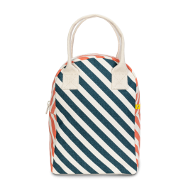 Lunch Bag - Stripe Teal Apricot accessories 