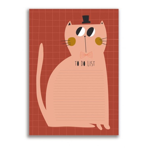 Notebook Cat to do list