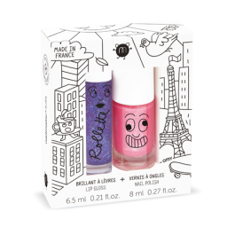 NAILMATIC KIDS  Lovely City – Lip Gloss & Nail Polish Gift Set, nailmatic kids, nail polish for kids, 