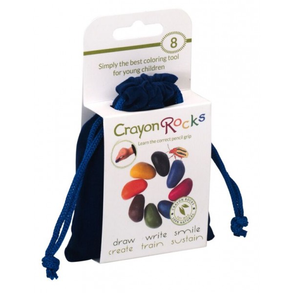 Crayon Rocks, 8 rocks - blue velvet bag accessories 