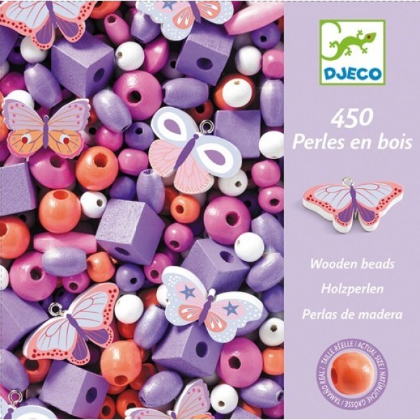 Djeco Wooden beads - Butterfly Educational toys