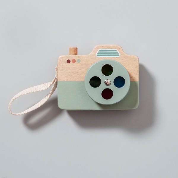 Petit Monkey Wooden Camera blue