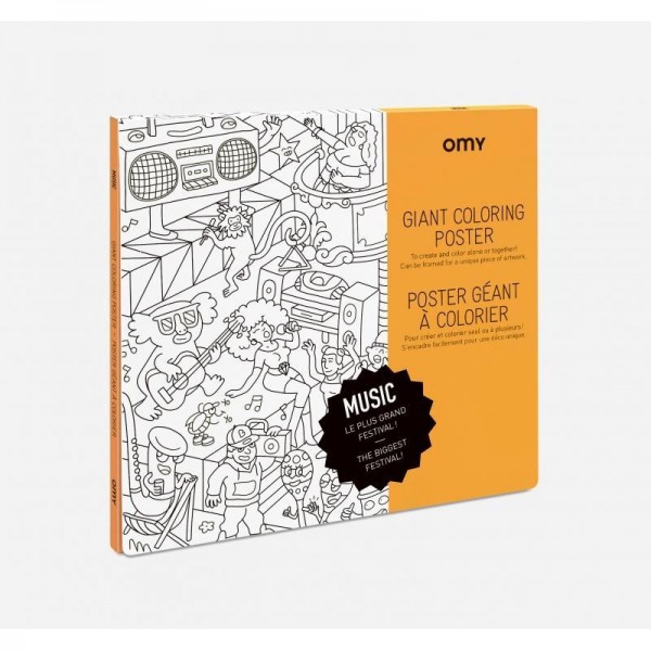 OMY Giant Coloring Poster - Music  Educational toys