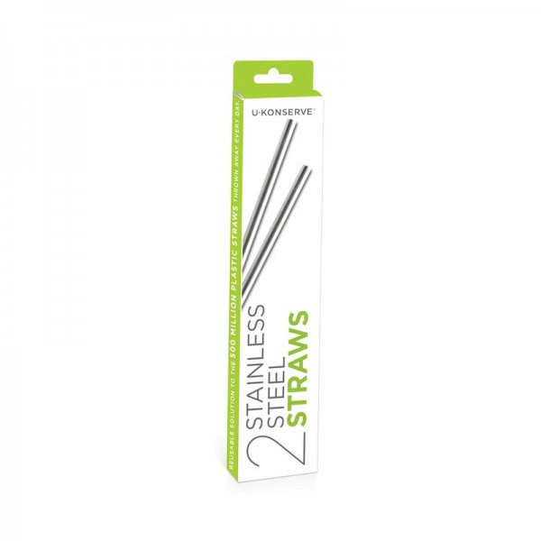 Stainless Steel Straws - Set of 2